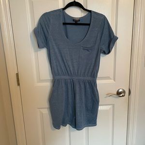 Allison Brittney Small Blue Romper with Pockets